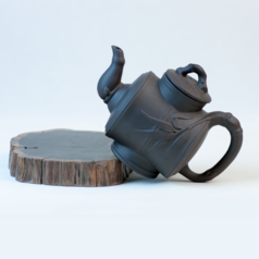 Большой глиняный чайник "Бамбук" C3